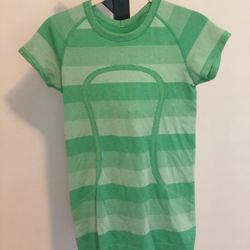 Green striped Run Swiftly Tech shirt